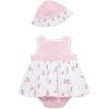 Little Me Clothes for Baby Girls’ Popover Bodysuit Dress and Hat Set, 3-12 Months(Pink Lemonade)