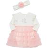 Little Me Clothes for Baby Girls’ Tutu Popover and Matching Headband Set, 3 Months to 12 Months(Crystal Rose)