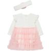 Little Me Clothes for Baby Girls’ Tutu Popover and Matching Headband Set, 3 Months to 12 Months(Crystal Rose)