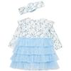 Little Me Clothes for Baby Girls’ Tutu Popover and Matching Headband Set, 3 Months to 12 Months(Ice Water)