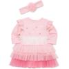 Little Me Clothes for Baby Girls’ Tutu Popover and Matching Headband Set, 3 Months to 12 Months(Rose Shadow)