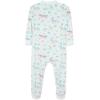 Little Me Clothes for Baby Girls’ Zip Front Bodysuit Sleepwear, 12 Months to 24 Months(Aqua Glass)
