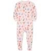Little Me Clothes for Baby Girls’ Zip Front Bodysuit Sleepwear, 12 Months to 24 Months(Icy Pink)