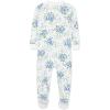 Little Me Clothes for Baby Girls’ Zip Front Bodysuit Sleepwear, 12 Months to 24 Months(Marshmallow)