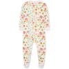 Little Me Clothes for Baby Girls’ Zip Front Bodysuit Sleepwear, 12 Months to 24 Months(Whisper White/Seashell Pink)