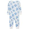 Little Me Clothes for Baby Girls’ Zip Front Pajama Footies, 12-24 Months(Marshmallow/Blue)