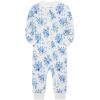 Little Me Clothes for Baby Girls’ Zip Front Pajama Footies, 12-24 Months(Marshmallow/Blue)
