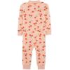 Little Me Clothes for Baby Girls’ Zip Front Pajama Footies, 12-24 Months(Peach)
