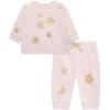 Little Me Clothes for Baby Girls’ 100% Cotton Active Set, Pull on Pants and Sweater, 3 Months to 12 Months(Marys’ Rose)