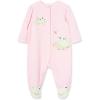 Little Me Clothes for Baby Girls’ 100% Cotton Scratch-Free Tag Footie Sleeper, Preemie to 9 Months(Pink)