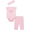 Little Me Clothes for Baby Girls’ Bodysuit, Pant, and Headband Set, 3-12 Months