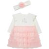 Little Me Clothes for Baby Girls’ Tutu Popover and Matching Headband Set, 3 Months to 12 Months(Crystal Rose)