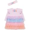 Little Me Clothes for Baby Girls’ Tutu Popover and Matching Headband Set, 3 Months to 12 Months(Lilac Snow)