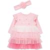 Little Me Clothes for Baby Girls’ Tutu Popover and Matching Headband Set, 3 Months to 12 Months(Rose Shadow)