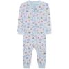 Little Me Clothes for Baby Girls’ Zip Front Pajama Footies, 12-24 Months(Ice Water)