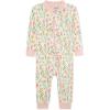 Little Me Clothes for Baby Girls’ Zip Front Pajama Footies, 12-24 Months(Marshmallow/Pink)