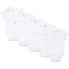 Little Me Gender Neutral 5-Pack Bodysuit, Newborn – 12 Months(White)