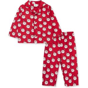Little Me Baby Boys’ and Girls’ Christmas Holiday Santa Print Pajamas, 12M to 4T(Boy Santa Coat Pj)