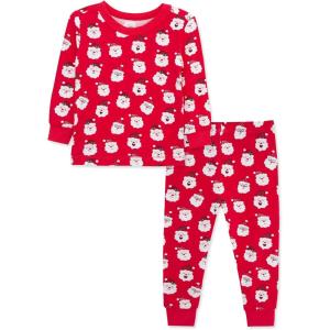 Little Me Baby Boys’ and Girls’ Christmas Holiday Santa Print Pajamas, 12M to 4T(Lipstick Red Santa)