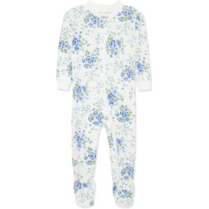 Little Me Clothes for Baby Girls’ Zip Front Bodysuit Sleepwear, 12 Months to 24 Months(Marshmallow)