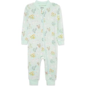 Little Me Clothes for Baby Girls’ Zip Front Pajama Footies, 12-24 Months(Aqua)