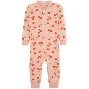 Little Me Clothes for Baby Girls’ Zip Front Pajama Footies, 12-24 Months(Peach)