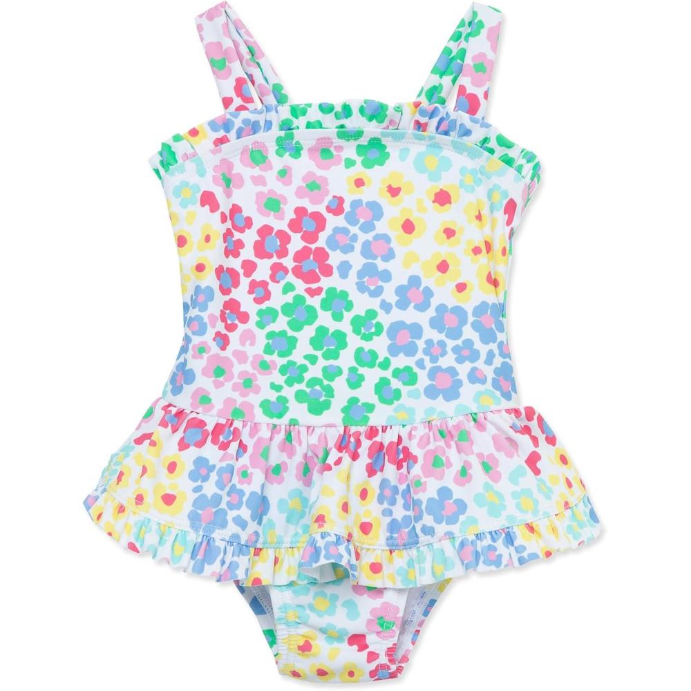 imageLittle Me BabyGirls Little Girls UPF 50 Sun Protection One Piece SwimsuitLeopard Multi