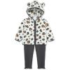 Little Me Baby Clothes for Baby Boy’s and Girl’s 3-Piece Sherpa Set, Jacket, Shirt and Pant Sets, 12 Months to 4 Toddler(Blue)