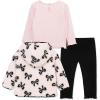 Little Me Baby Clothes for Baby Boy’s and Girl’s 3-Piece Sherpa Set, Jacket, Shirt and Pant Sets, 12 Months to 4 Toddler(Mary’s Rose/Jet Black)