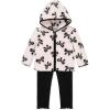Little Me Baby Clothes for Baby Boy’s and Girl’s 3-Piece Sherpa Set, Jacket, Shirt and Pant Sets, 12 Months to 4 Toddler(Mary’s Rose/Jet Black)