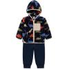 Little Me Baby Clothes for Baby Boy’s and Girl’s 3-Piece Sherpa Set, Jacket, Shirt and Pant Sets, 12 Months to 4 Toddler(Peacoat/Smoke Grey)