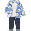 Little Me Baby Clothes for Baby Boy’s and Girl’s 3-Piece Sherpa Set, Jacket, Shirt and Pant Sets, 12 Months to 4 Toddler(Serenity/Whisper White)