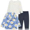 Little Me Baby Clothes for Baby Boy’s and Girl’s 3-Piece Sherpa Set, Jacket, Shirt and Pant Sets, 12 Months to 4 Toddler(Serenity/Whisper White)