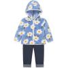 Little Me Baby Clothes for Baby Boy’s and Girl’s 3-Piece Sherpa Set, Jacket, Shirt and Pant Sets, 12 Months to 4 Toddler(Serenity/Whisper White)