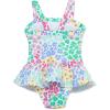 Little Me Baby-Girls Little Girls’ UPF 50+ Sun Protection One Piece Swimsuit(Leopard Multi)
