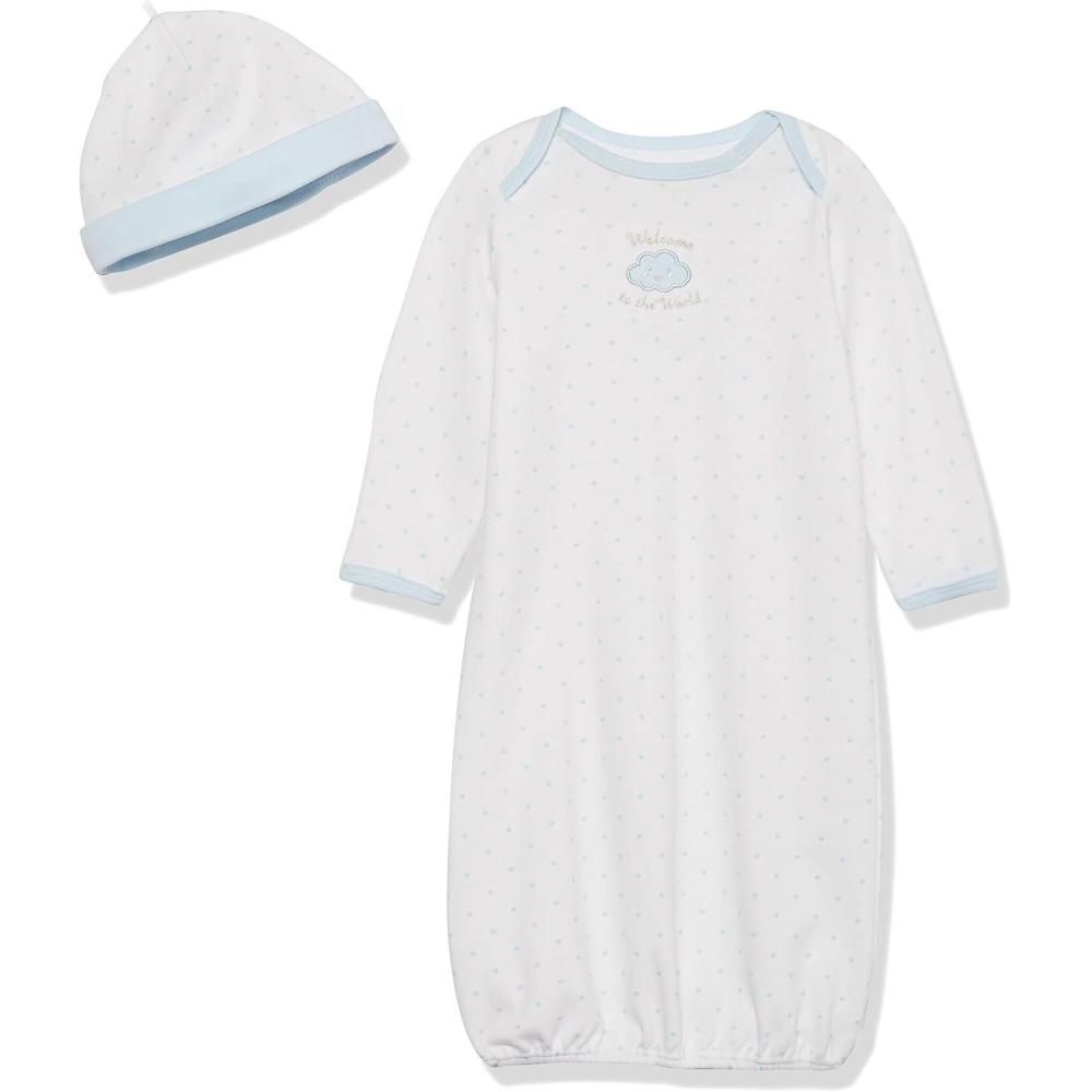 imageLittle Me Baby Boys 2Piece Nightgown and Cap SetBlue