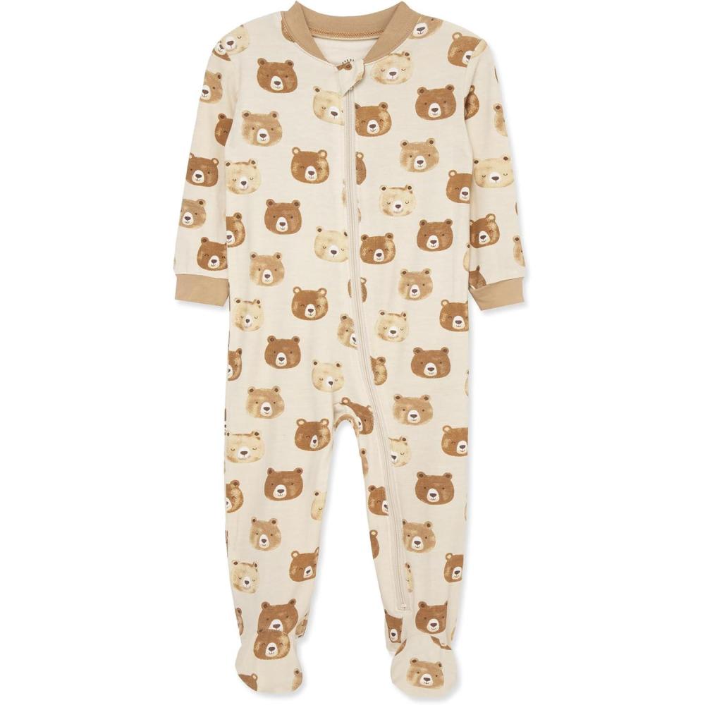 imageLittle Me Clothes for Baby Boys Zip Front Bodysuit Sleepwear 12 Months to 24 MonthsTapioca