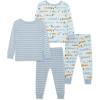 Little Me Clothes for Baby Boys’ 2-Pack Bamboo Pajama Set, 12 Months – 4Toddler(Ballad Bue/Blue Fog)