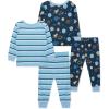 Little Me Clothes for Baby Boys’ 2-Pack Bamboo Pajama Set, 12 Months – 4Toddler(Insignia Blue/Placid Blue)