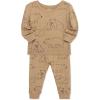 Little Me Clothes for Baby Boys’ 2-Pack Bamboo Pajama Set, 12 Months – 4Toddler(Tapioca/Praline)