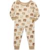 Little Me Clothes for Baby Boys’ 2-Pack Bamboo Pajama Set, 12 Months – 4Toddler(Tapioca/Praline)