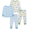 Little Me Clothes for Baby Boys’ 2-Pack Bamboo Pajama Set, 12 Months – 4Toddler(Whisper White/Mistletoe)