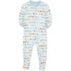 Little Me Clothes for Baby Boys’ Zip Front Bodysuit Sleepwear, 12 Months to 24 Months(Ballad Blue)