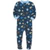 Little Me Clothes for Baby Boys’ Zip Front Bodysuit Sleepwear, 12 Months to 24 Months(Insignia Blue/Placid Blue)