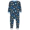 Little Me Clothes for Baby Boys’ Zip Front Bodysuit Sleepwear, 12 Months to 24 Months(Insignia Blue/Placid Blue)