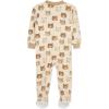 Little Me Clothes for Baby Boys’ Zip Front Bodysuit Sleepwear, 12 Months to 24 Months(Tapioca)