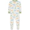Little Me Clothes for Baby Boys’ Zip Front Bodysuit Sleepwear, 12 Months to 24 Months(Whisper White/Mistletoe)