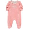 Little Me Clothes for Baby Boys’ and Girls’ Velour Footie Sleeper Rompers(Quartz Pink/Multicolor)