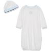 Little Me Baby Boys’ 2-Piece Nightgown and Cap Set(Blue)