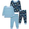 Little Me Clothes for Baby Boys’ 2-Pack Bamboo Pajama Set, 12 Months – 4Toddler(Insignia Blue/Placid Blue)